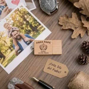 Pendrive usb madera plano personalizado para Padre