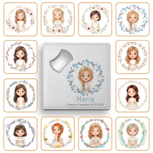 Posavasos con Abridor Personalizado Niña Comunión