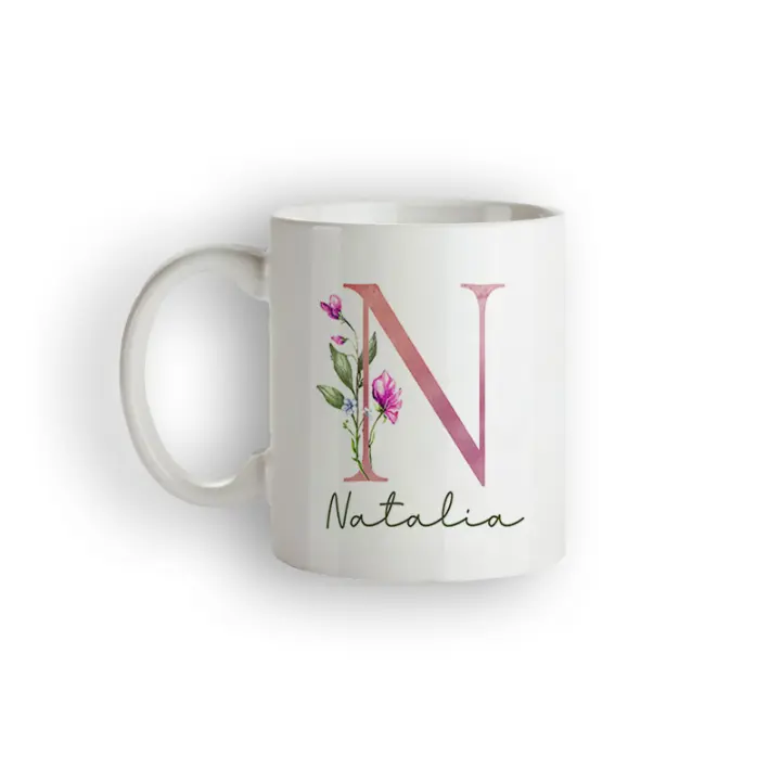 Taza blanca Personalizada con diseño elegido