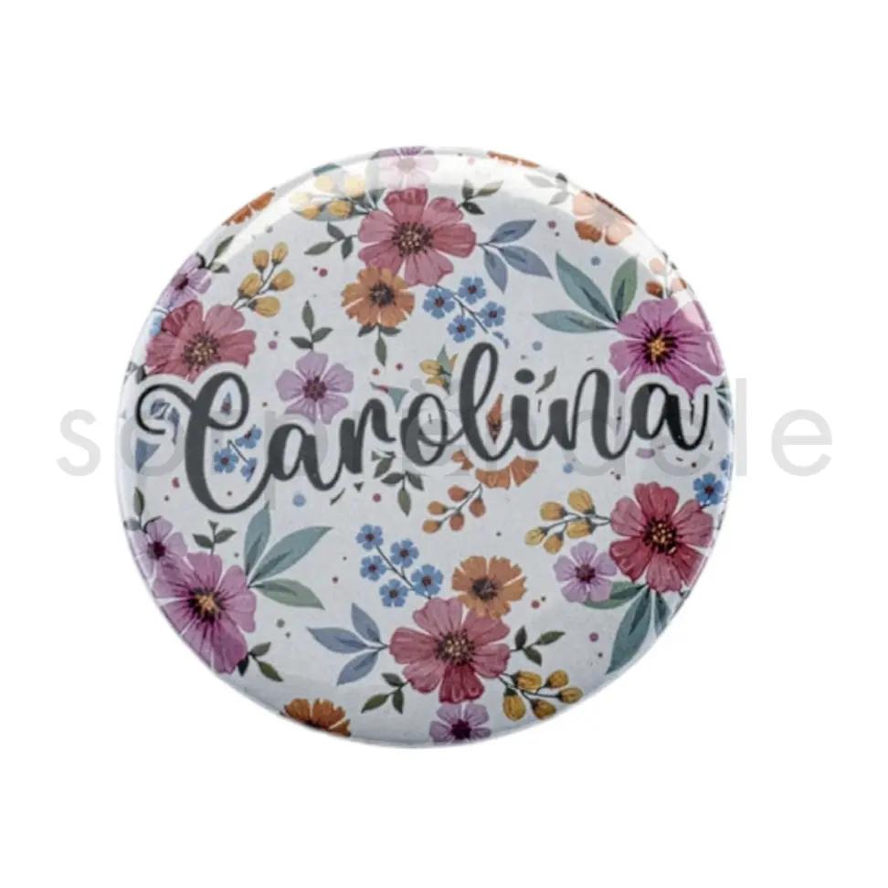 Espejo Flores Personalizado Nombre