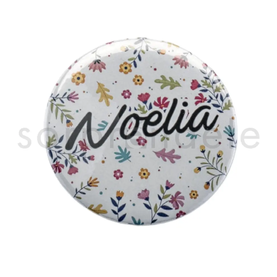 Espejo Florecitas Personalizado Nombre