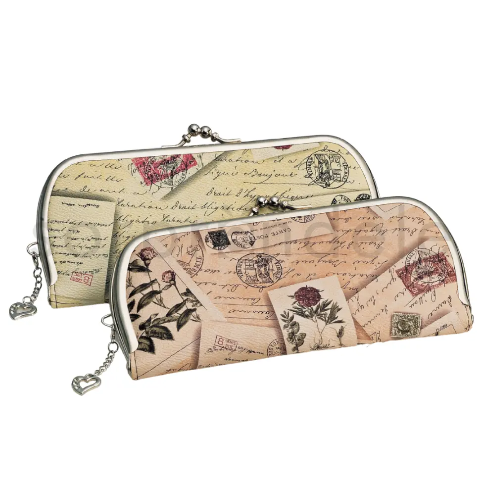 Billetera Elegante Postales con Colgante