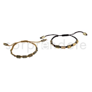 Pulsera Piedras Metal con Cajita