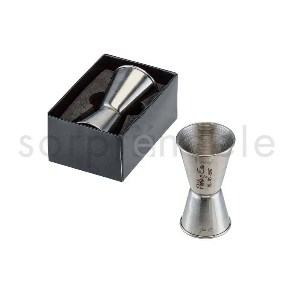 Medidor de Licor Doble con Caja