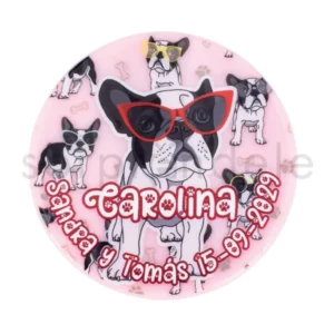 Espejo Doble Perros Personalizado Novios y Fecha