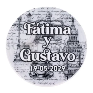 Espejo Doble Coronas y Rosas Novios