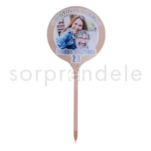 Cake Topper Metacrilato Bodas de Plata