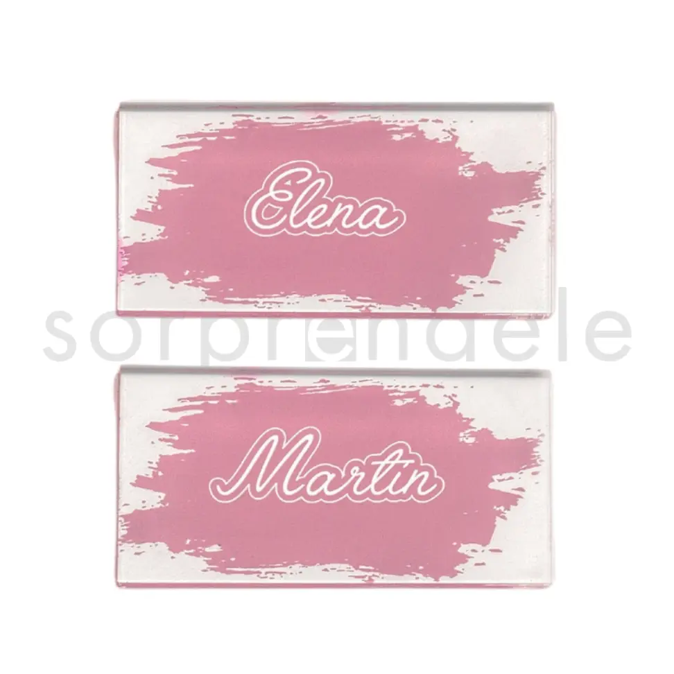 Marcasitios Metacrilato Transparente Rosa