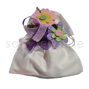 Bolsita Flores Lila y Rosa con 2 Jabones