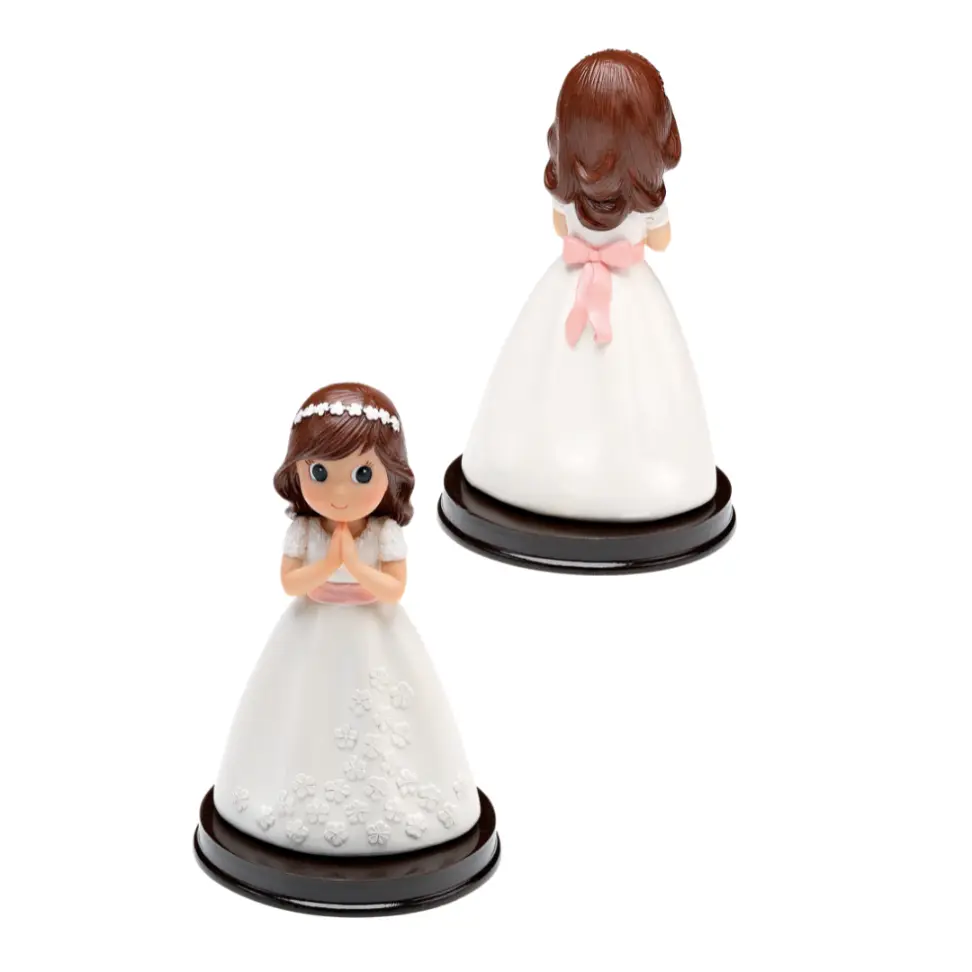 Figura Niña Comunión Vestido Flores