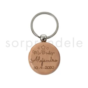 Llavero Madera Bautizo Personalizado