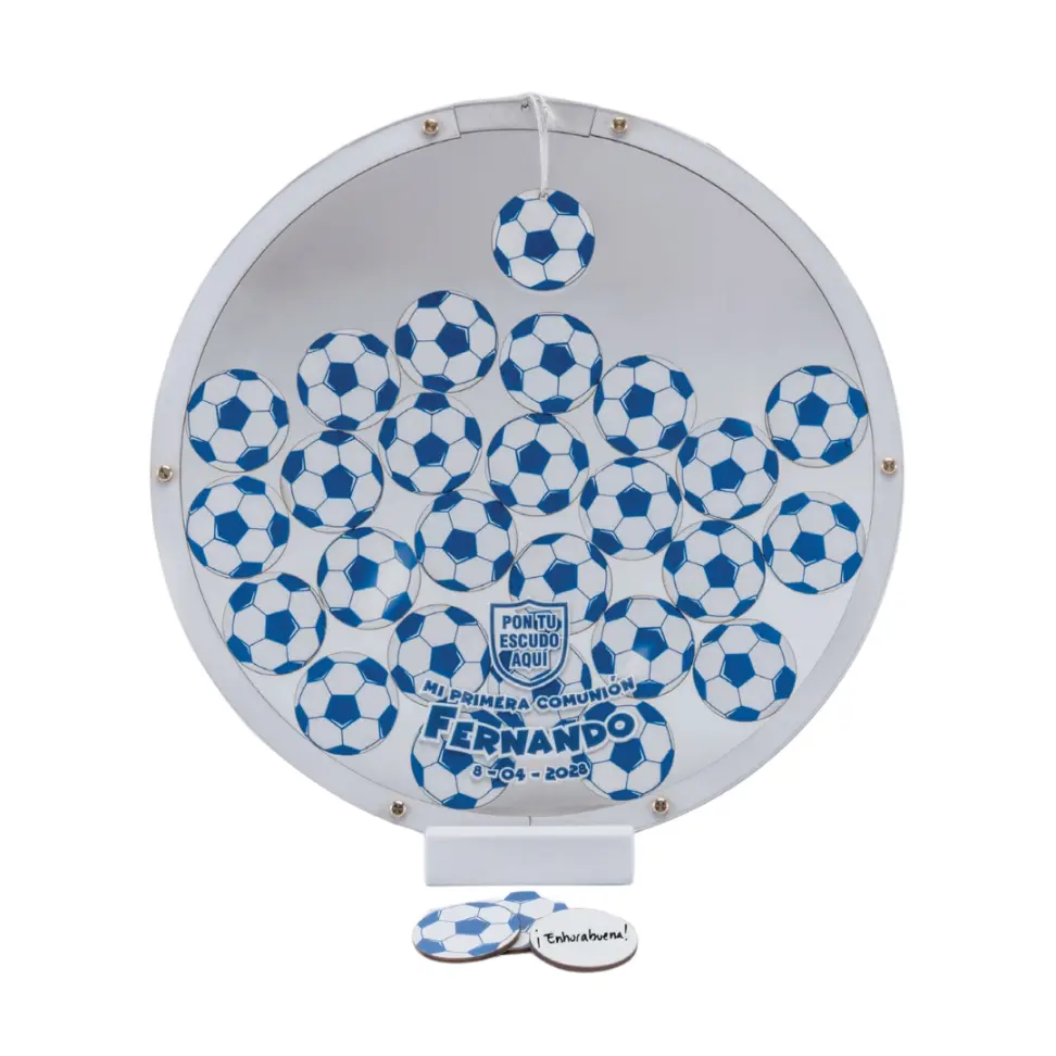 balón de deseos blanco y azul