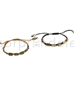 Pulsera Piedras Metal con Cajita