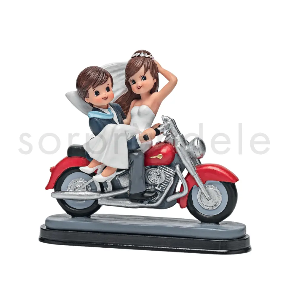 Pareja de Novios Motocicleta