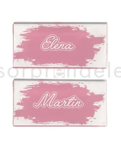 Marcasitios Metacrilato Transparente Rosa