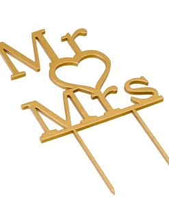 Cake Topper Madera Mr y Mrs para tarta de boda