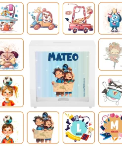 Hucha personalizada con diseño elegido