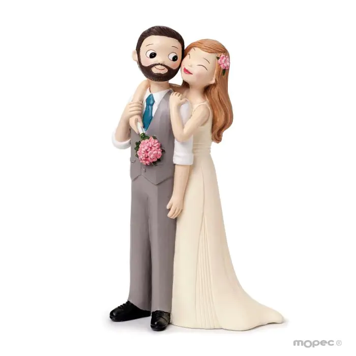 Figura Pop y Fun novios para pastel de bodas