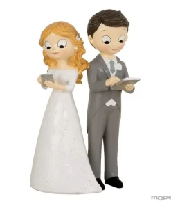Figura de pastel Pop y Fun de novios tecnológicos
