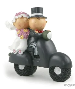 Figura de novios para tarta de boda elegante