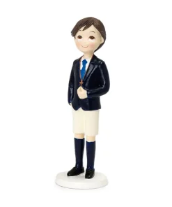 Figura pastel Comunión niño moreno pantalón corto
