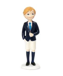 Figura pastel Comunión niño rubio pantalón corto