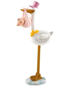 Figura pastel Pita con cigüeña y gorro rosa