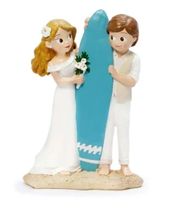 Figura pastel novios surferos
