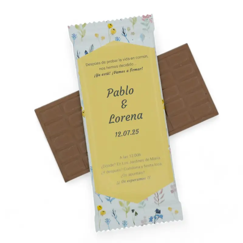 Invitación Boda Tableta de Chocolate - Imagen 2