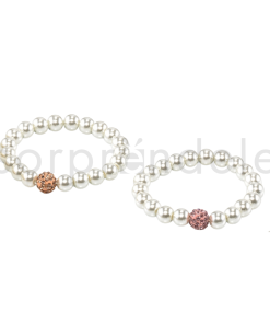 Pulsera Perlas Cristal con Piedra Brillantes
