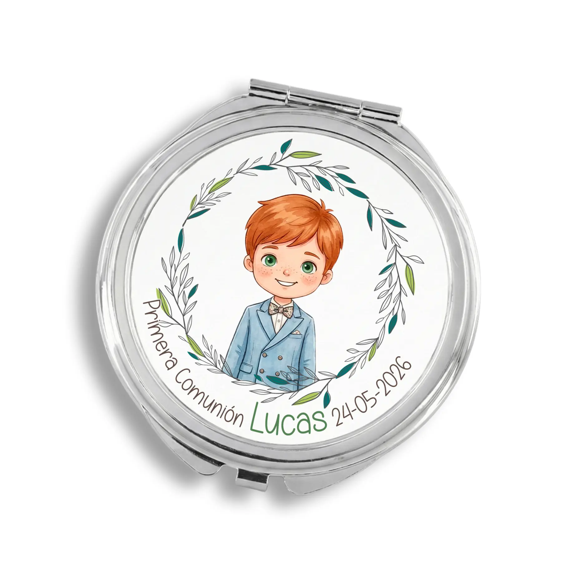 Espejo Redondo Personalizado Niño Comunión - Imagen 2