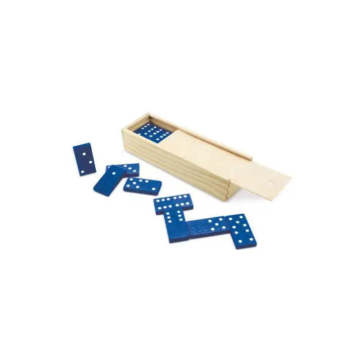 Domino de madera azul