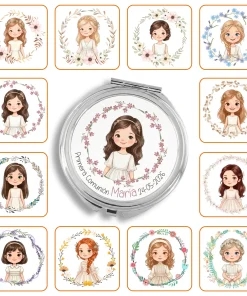 Espejo Redondo Personalizado Niña Comunión