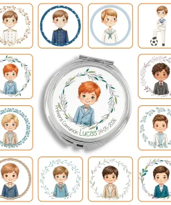 Espejo Redondo Personalizado Niño Comunión