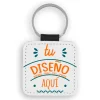 Llavero Cuadrado de Polipiel Personalizable