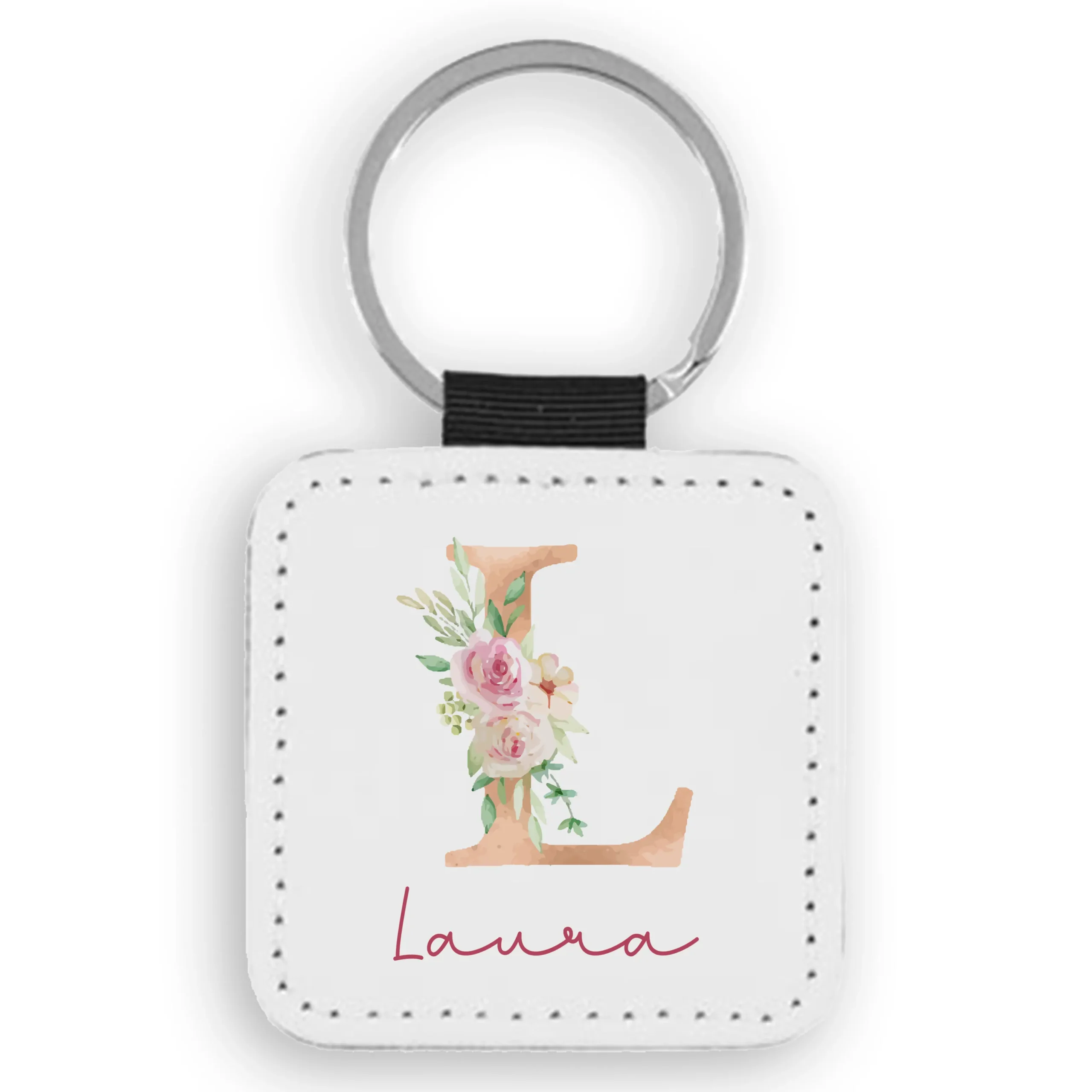 Llavero Cuadrado de Polipiel Personalizado con diseño elegido - Imagen 2