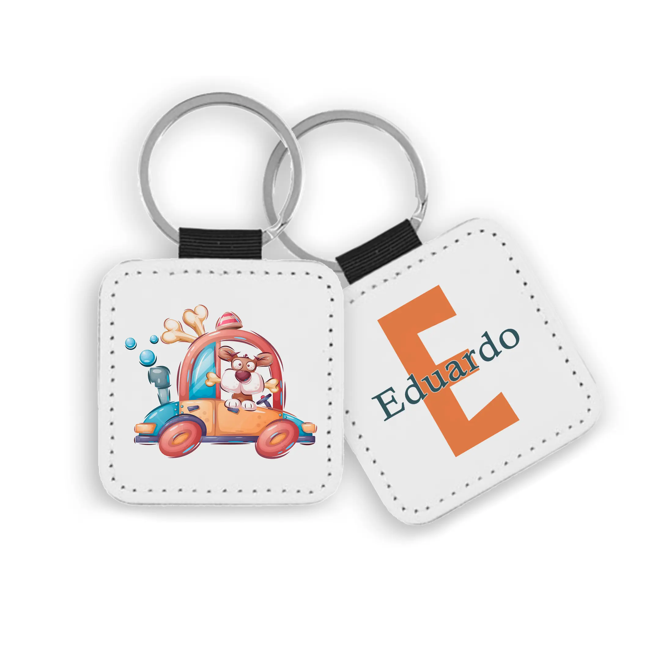 Llavero Cuadrado personalizado con diseño elegido - Imagen 2