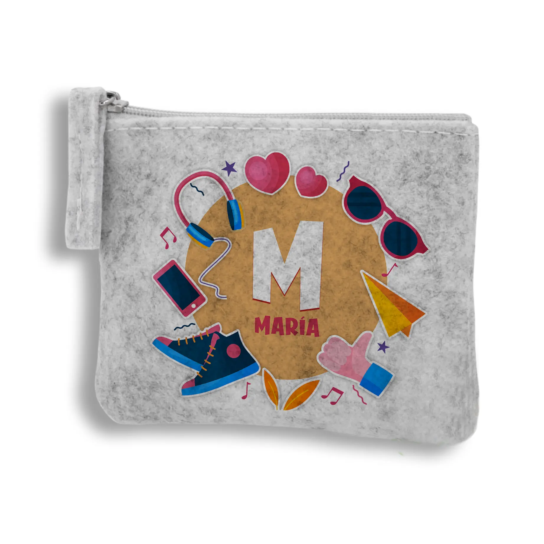 Monedero Fieltro personalizado con diseño elegido - Imagen 2