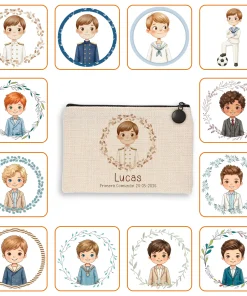 Monedero Lino Personalizado Niño Comunión