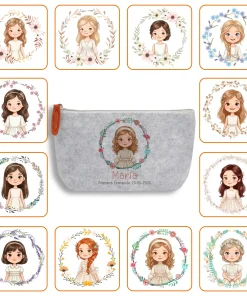 Neceser de Fieltro Personalizado Niña Comunión