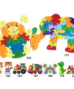 Puzzle educativo de madera Letras y Números