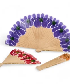 Alternative view of Abanico De Madera Floral