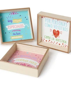 Vaciabolsillos Madera Pastel Frases