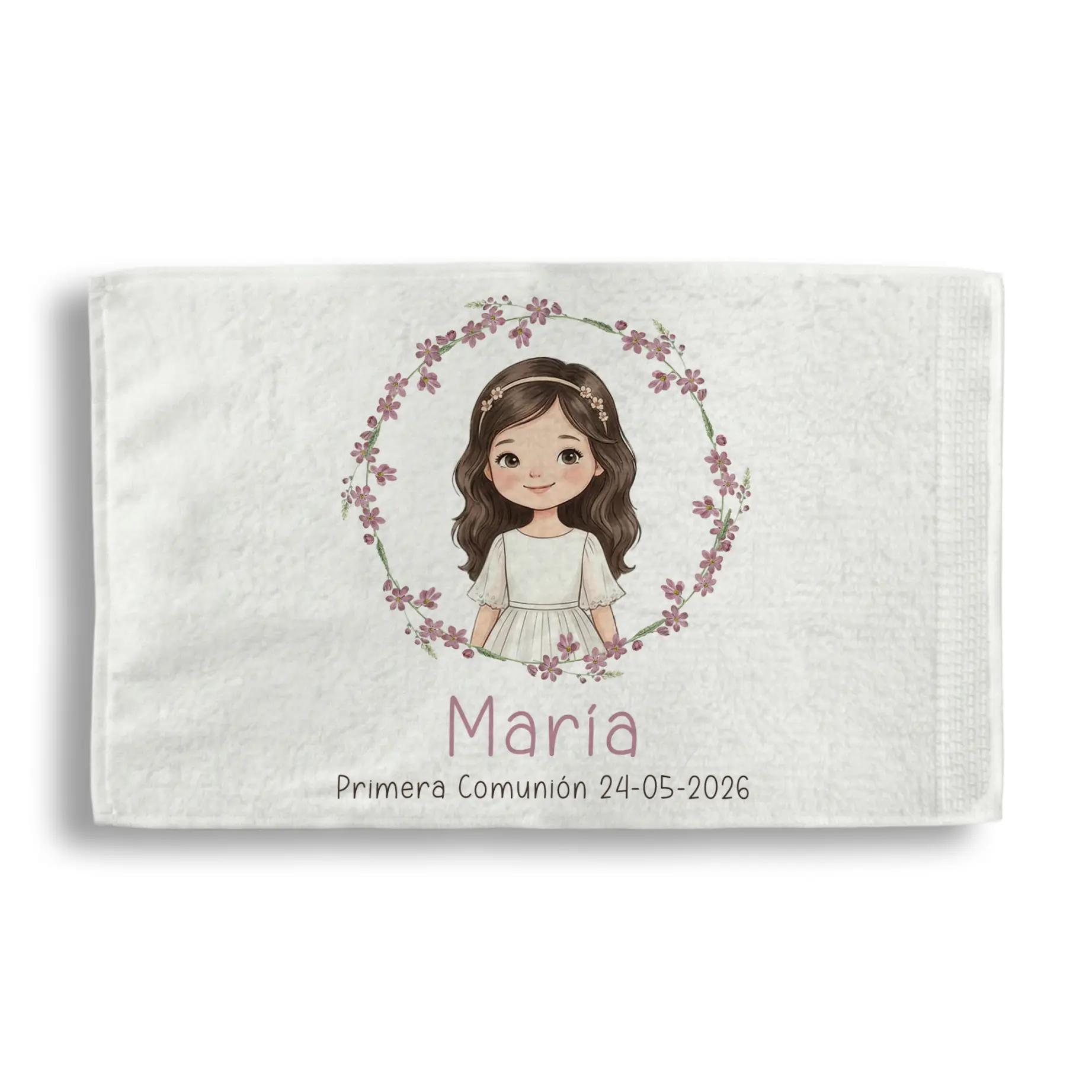 Toalla rizo personalizada Niña Comunión - Imagen 2