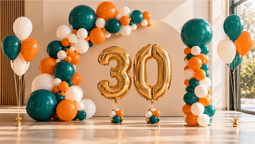 Decoración con globos para cumpleaños y celebraciones realizada por Sorpréndele